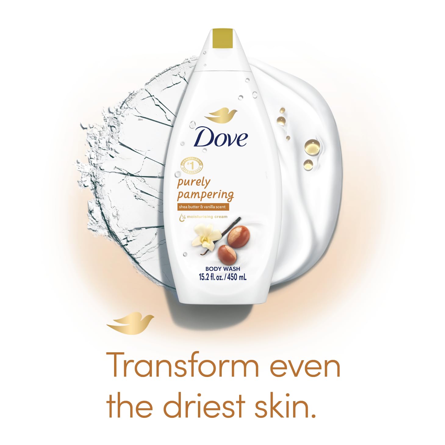 Dove Body Wash 3-Pack – Purely Pampering, Shea Butter & Warm Vanilla for Softer, Smoother Skin, 15.2 Oz Ea - Image 3