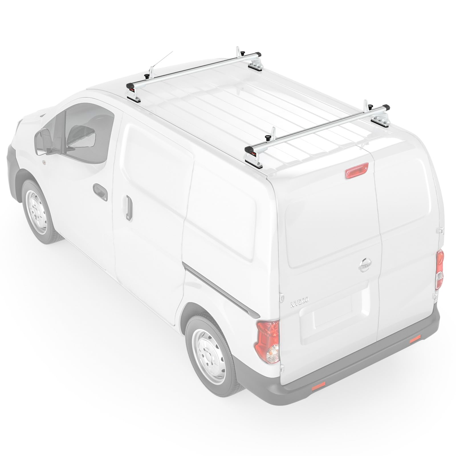Maximize Cargo Space: AA-Racks AX312 Aluminum Roof Rack Cross Bars for NV200, Transit Connect, City Express - 50" White