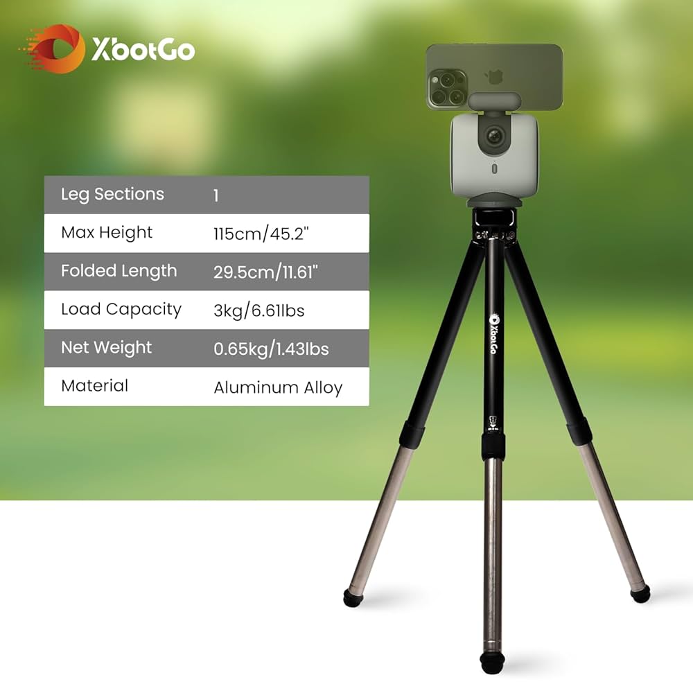 Amazon | XbotGo Update T1 三脚 高さ3.5フィート 耐荷重6.6