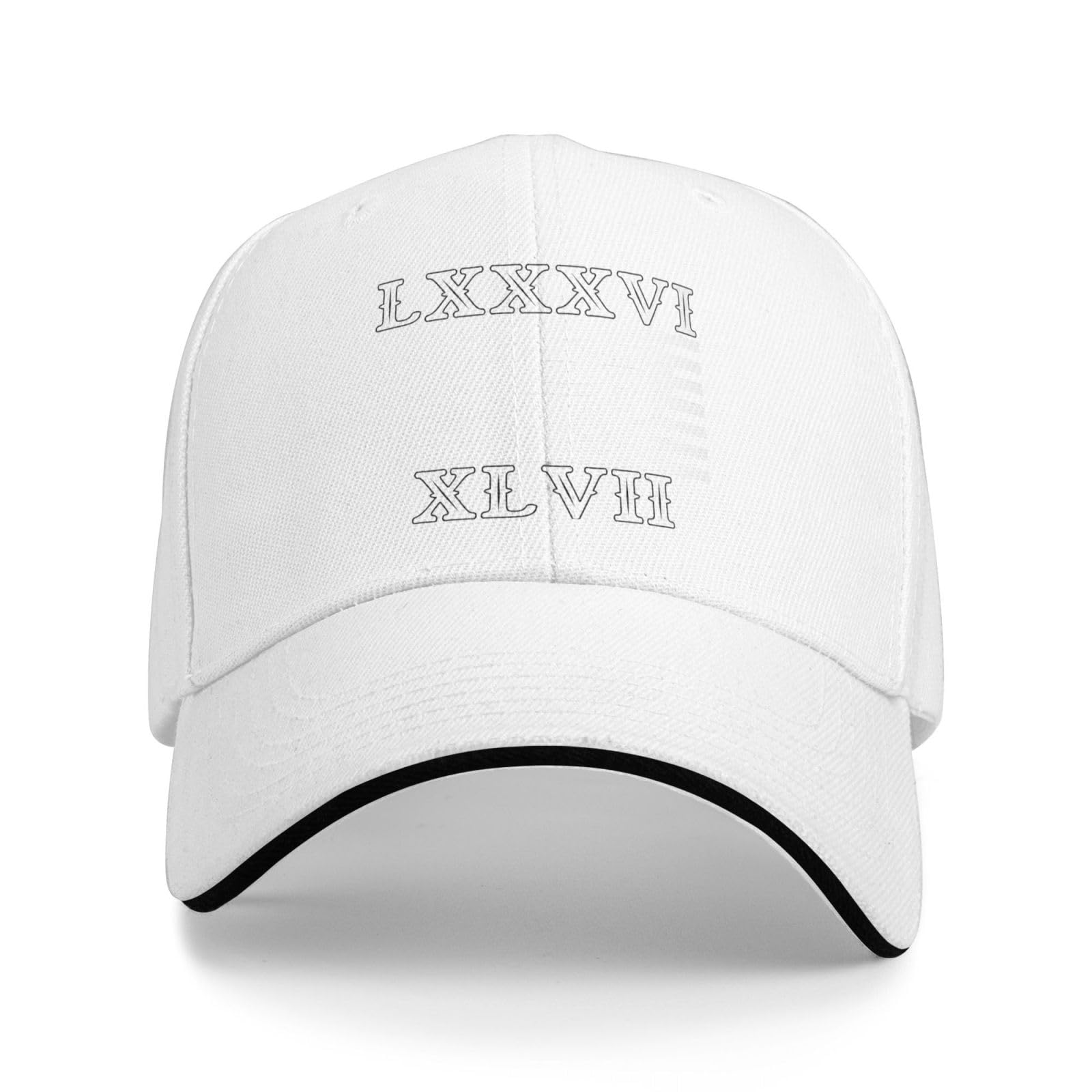 Aceprints Unisex White 8647 Roman Numerals Lxxxvi Xlvii Hat 86 47 American Flag Hat Baseball Cap For Men Women Black