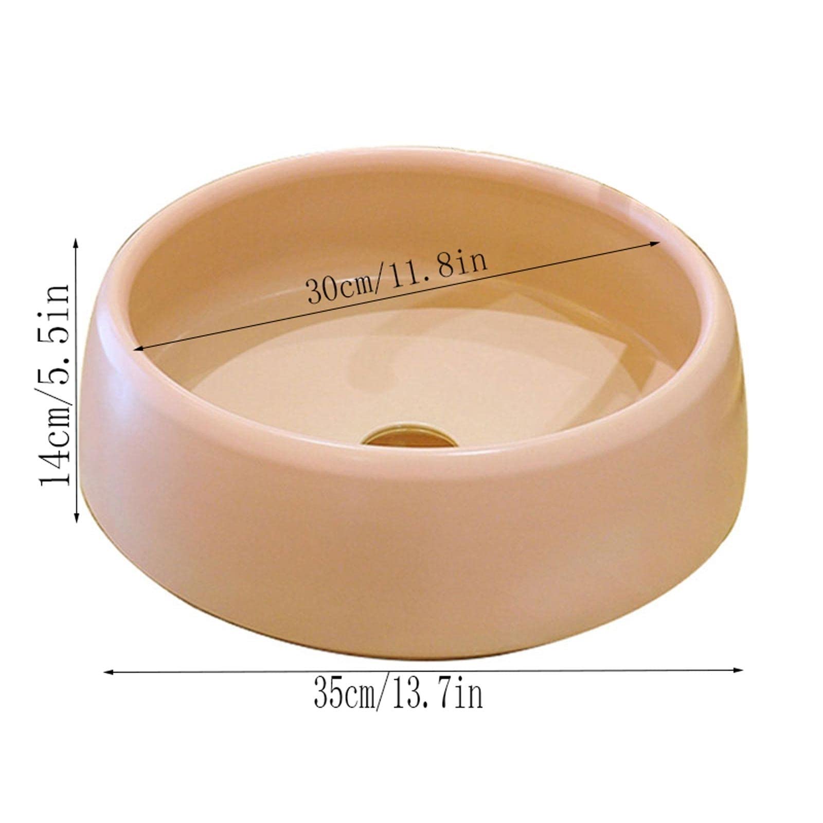 Umywalka wpuszczana do łazienki Zlew na statku łazienkowy nad okrągłym różowym zlewem blatów do lawory szafki 13,7''x5.5 '' Umywalki łazienkowe(B)