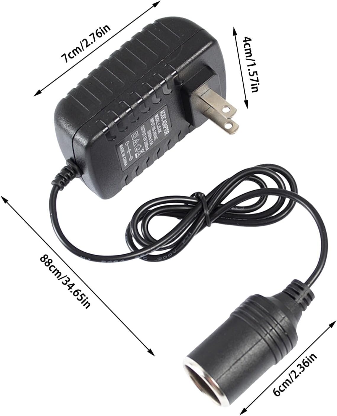 Amazon.co.jp: 100V 12V AC-DC 変換アダプター 国内発送 3A 36W 車用