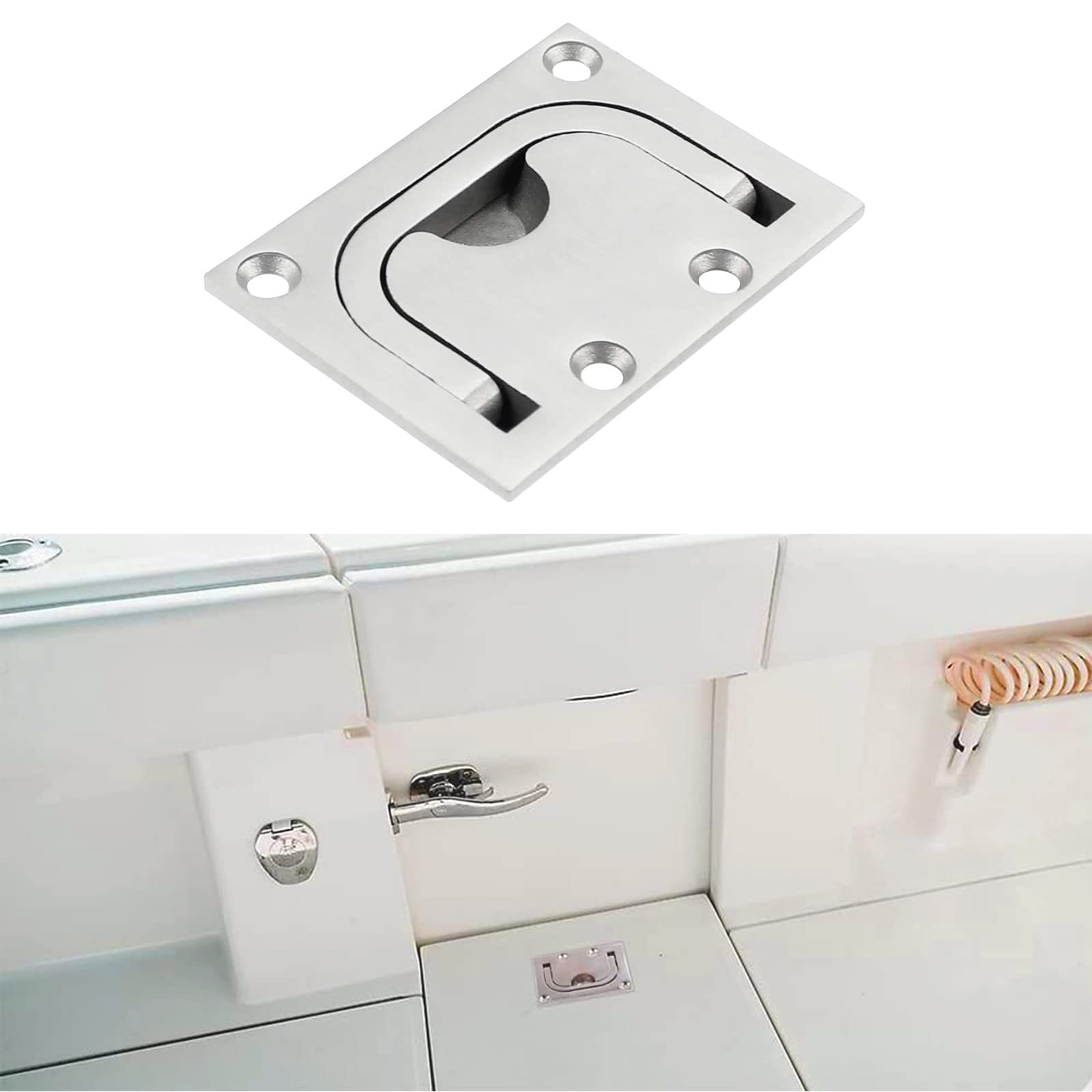 Verzonken Boot Hatch Klink Kabinet Inbouw Lifting Ring Pull Handle Boot Marinier Hardware Accessoires