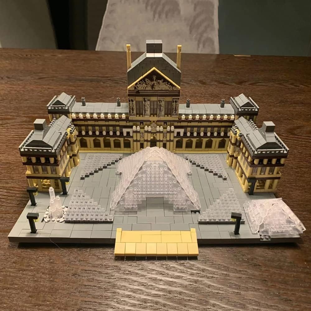 Louvre Museum Paris Micro Brick Building Set (3377 Pieces) – Landmark Model Educational Toy Gift for Kids and Adults
