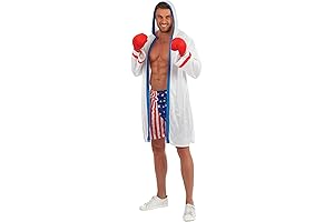 Boxer Costume for Men with Robe and Hood for Halloween