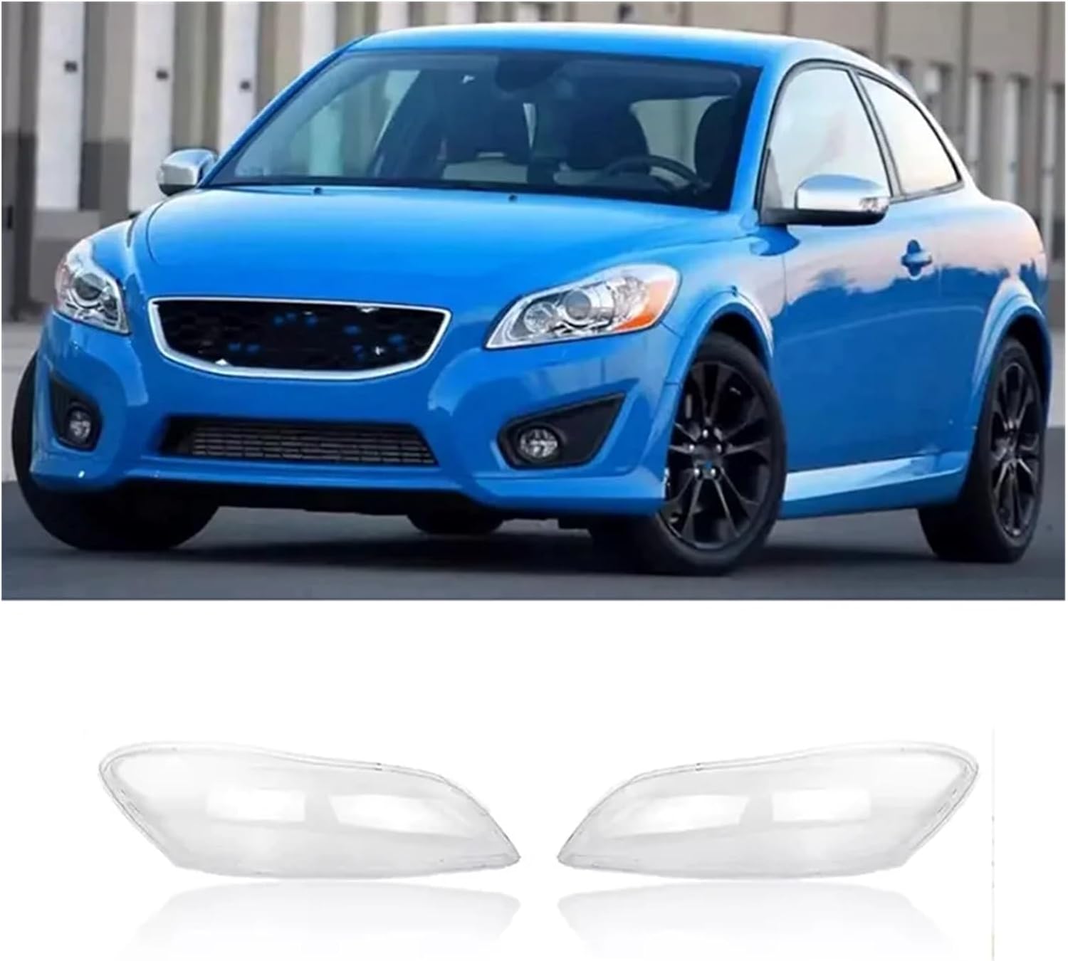 Car Headlight Cover Transparent Headlamp Shell Lens Replace Lampshade Compatible For Volvo C30 2010-2014