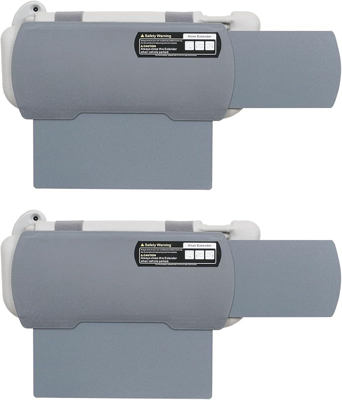 Extensor de Para-Sol Automotivo TFY Anti-Ofuscamento Cinza para Para-Brisa e Janela Lateral, 2 unidades