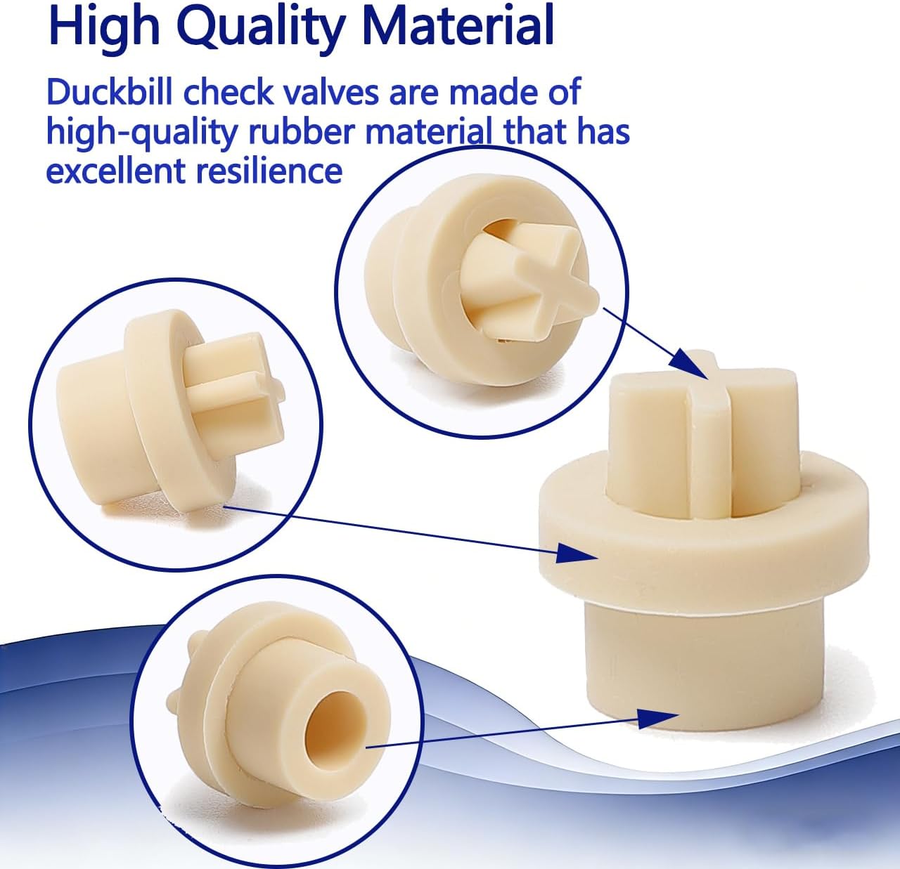 Upgrade MCCVDB0 Check Valve Duckbill Only Replacement for MCCP202 Tube, Compatible with Sten-ner 45, 85, 100 & 170 Series Adjustable & Fixed Pumps, for Regular Maintenance of PUM, 20 Pack