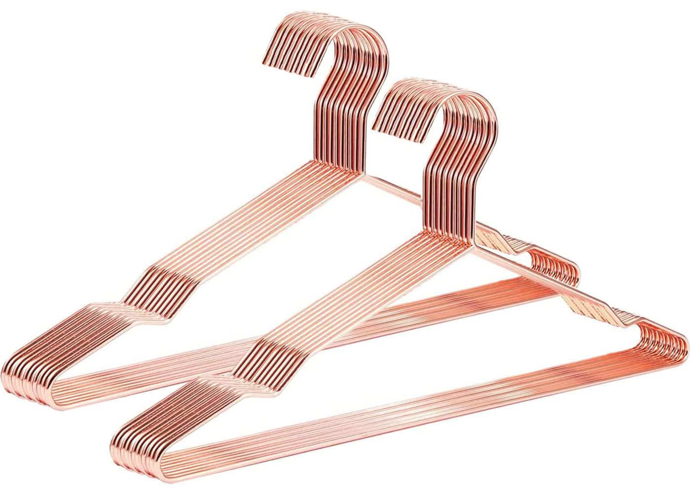 DARUITE Grucce Appendini In Metallo 10 Pezzi: Salvaspazio In Acciaio Inox Per Armadio, 42cm - 3