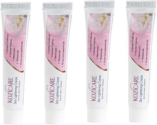 Kozicare Skin Lightening Non-Sticky Cream Lotion | Enriched with 3% Kojic Acid, 1% Alpha Arbutin, 1% Glutathione, 2% Niaci...