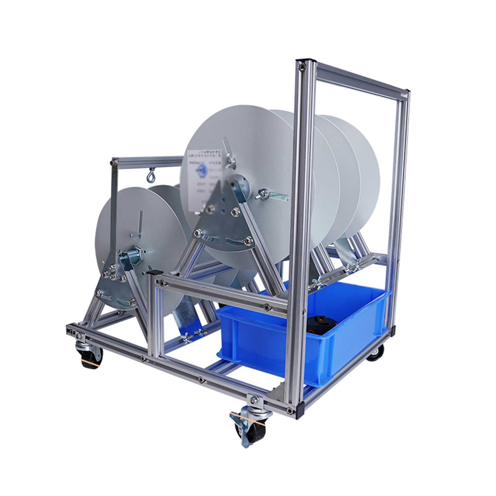 Wheeled Spool Holder With Tool Box Rolled Steel Wire/Cable Distributor Heavy Duty Conduit Display And Storage For Electrical Industrial Retail