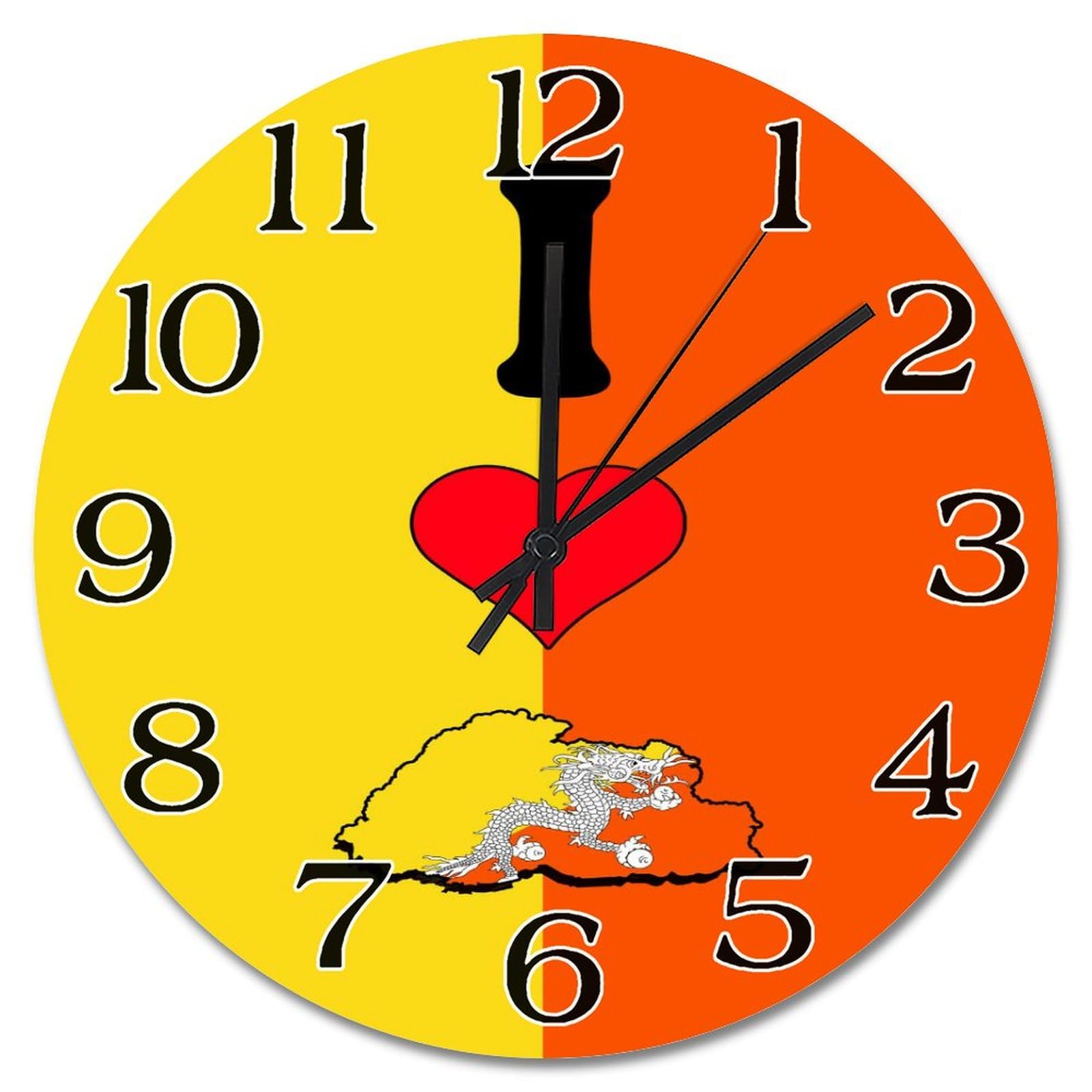 Horloge murale Bhoutan pour habiller un mur vide avec style rustique de 38 cm