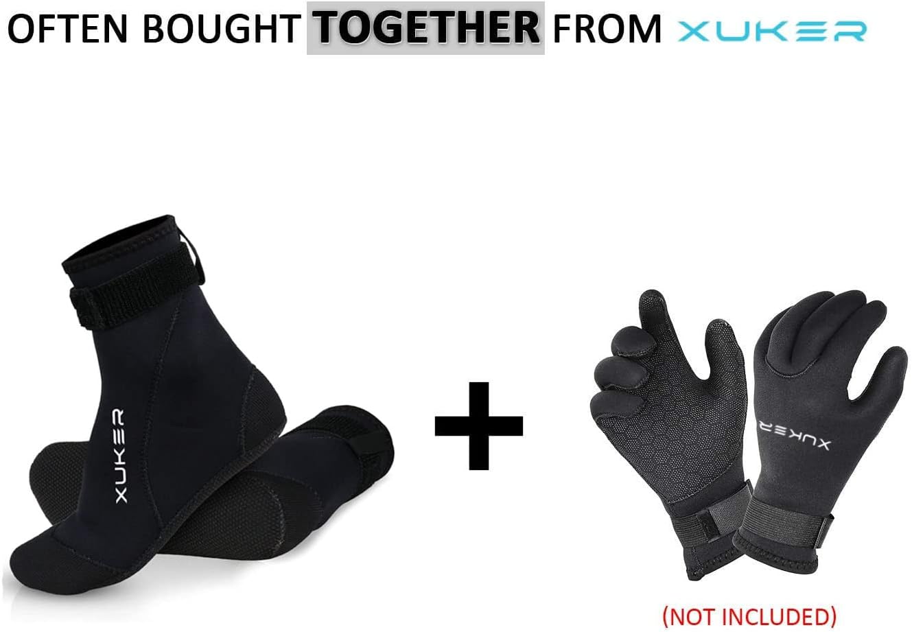 XUKER Neoprene Socks 3mm Beach Volleyball Sand Soccer Socks Water Booties for Diving Swimming Surfing Snorkeling Fishing Wading Kayaking Hiking Rafting, High Cut : Sports & Outdoors