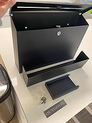 MDYMNRCH Wall Mount Mailbox, Locking Mailbox, Decor Shelf & Outgoing ...