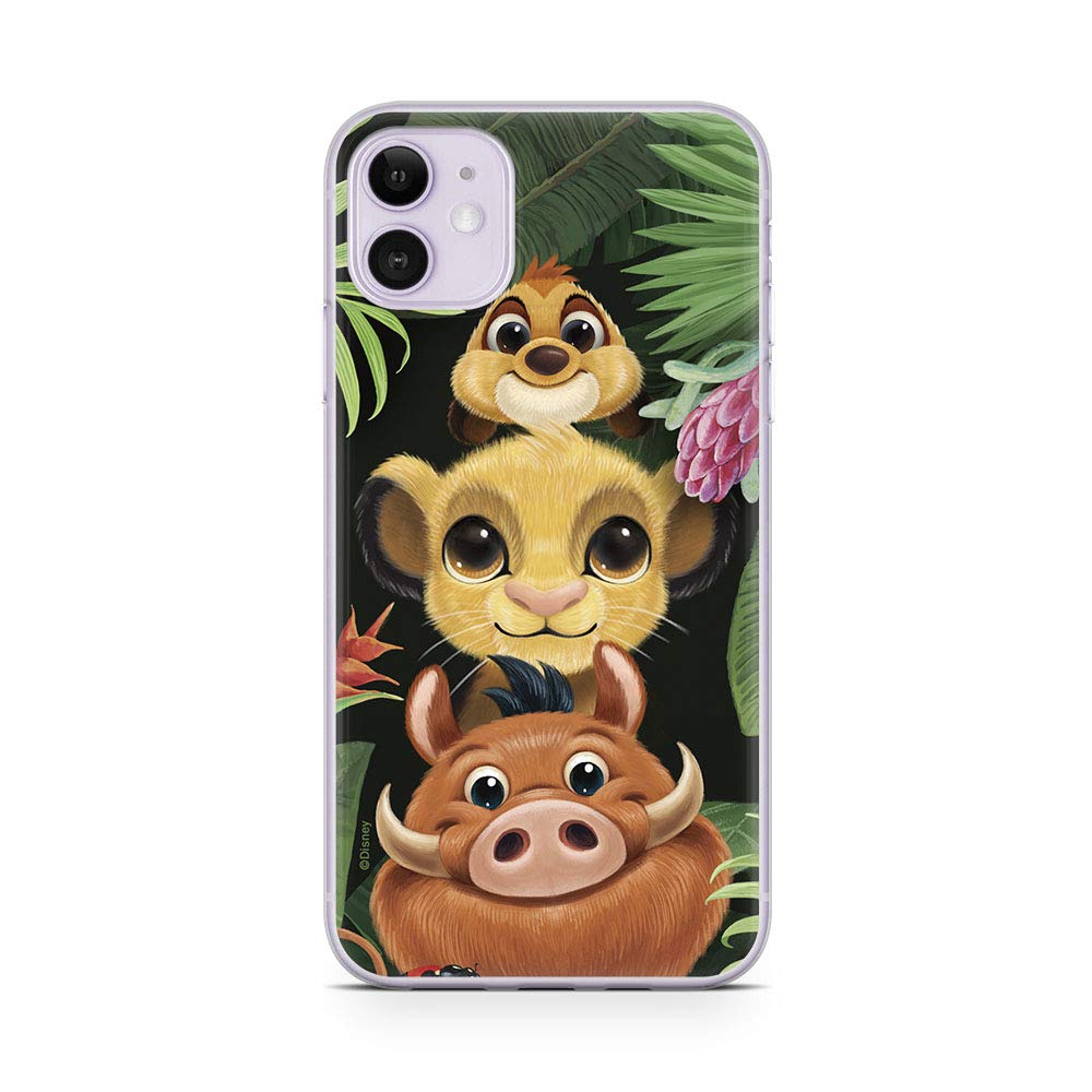 ERT GROUP mobile phone case for Apple Iphone 11 original and officially Licensed Disney pattern Simba & Friends 003 optimally adapted to the shape of the mobile phone, case made of TPU