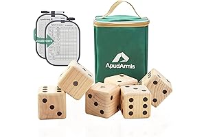 ApudArmis Giant Wooden Yard Dice Game: Roll the Fun!