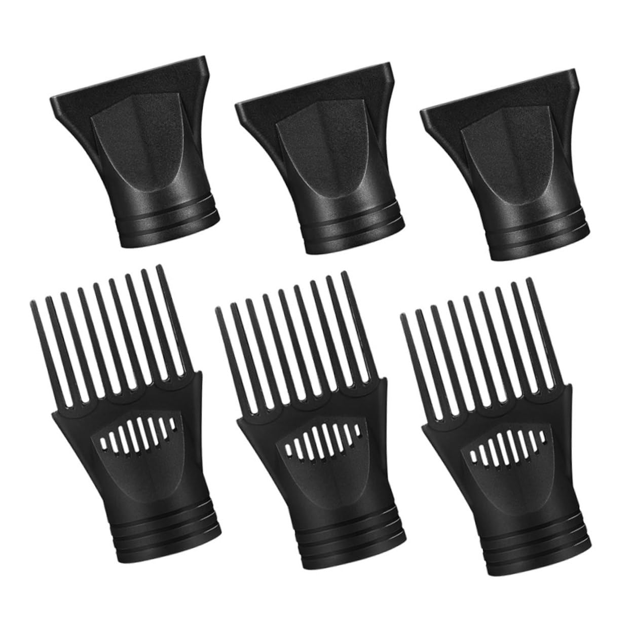4 Sätze Haartrocknerzubehör Diffusortrockner Föhnkonzentrator Haartrockner mit Diffusor Fonds haarföhn Haartrocknerdüse Düsen für Haartrockner-Ersatz Nylon Black
