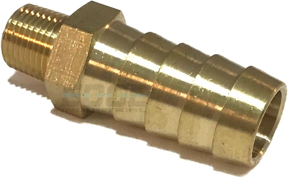 1/2 Hose ID to 1/8 Male NPT MNPT Straight Brass Fitting Fuel/AIR/Water/Oil/Gas/WOG