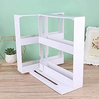 1 PC Pull-and-Rotate Spice Rack Organizer 2 Dwupoziomowe półki Modułowa konstrukcja Antypoślizgowa podstawa Sklepy Recepty na szafkę kuchenną Spiżarnia Blat ścienny