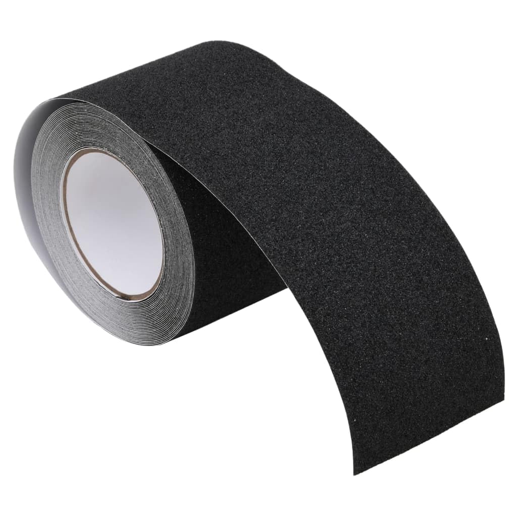 Cinta antideslizante negra 0,1 x 10 m, PVC, resistente a la intemperie, autoadhesiva, antideslizante, para escaleras, azulejos, acero inoxidable, madera, hormigón, versátil, para interior y
