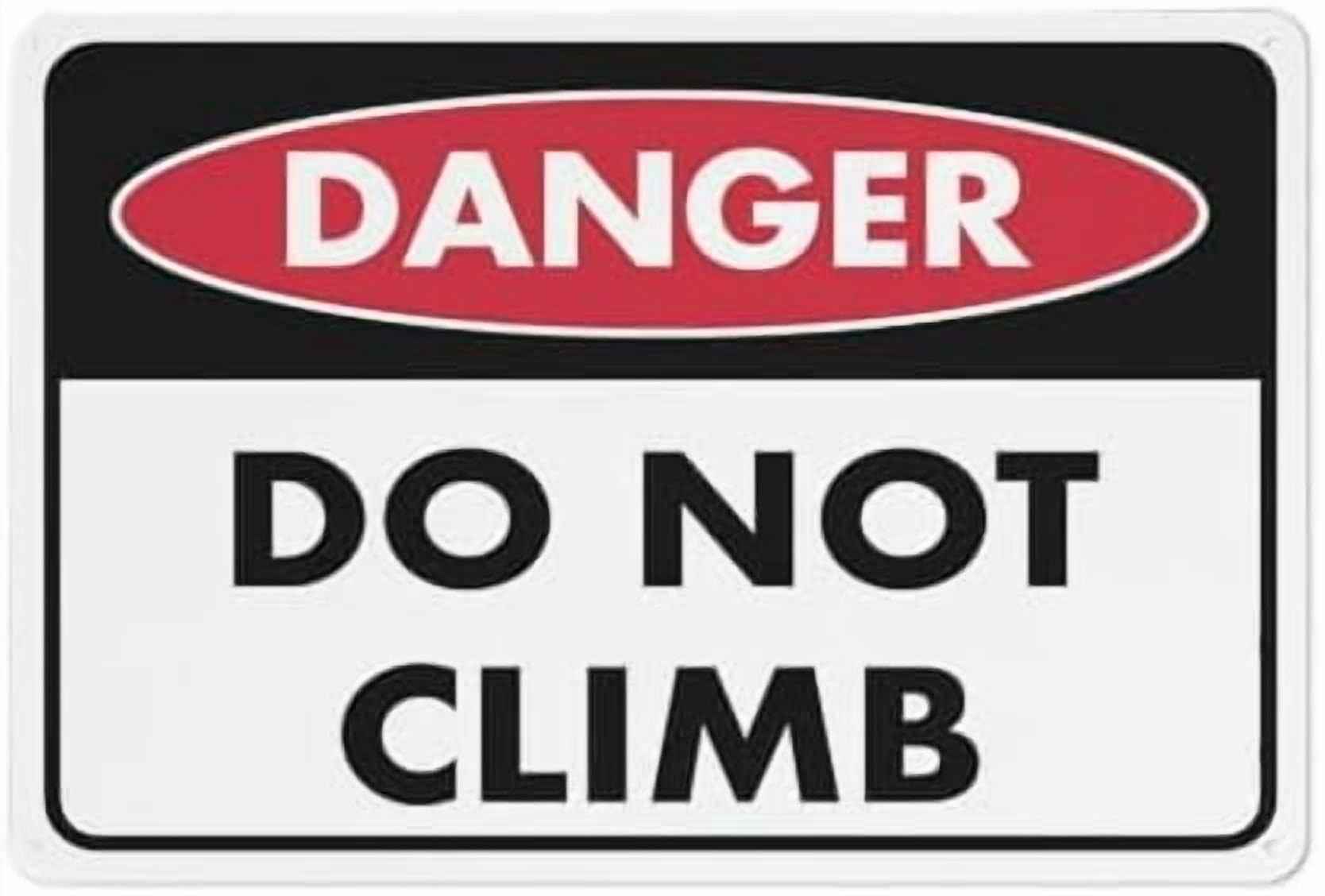(2-Pack) Metal Tin Sign Danger Do Not Climb Sign Signs Outdoor, Uv Printed 12 X 8 In, Weatherproof And Signs