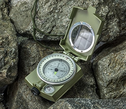 Se Military Lensatic And Prismatic Sighting Survival Emergency Compass With Pouch - Cc4580 #TOP1