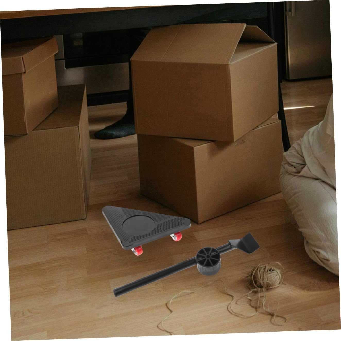 Gatuida Carrello Per Trasloco Mobili a 3 Ruote in Metallo Cuscinetti Antiscivolo, Utensile Per Sollevamento Mobili Pesanti e Trasporto Elettrodomestici, Set 5 Pezzi Per Spostamento Casa