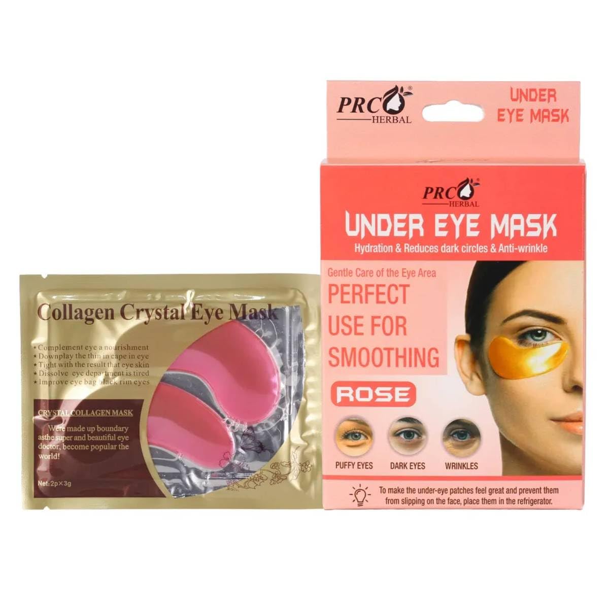 Rose Under Eye Mask | Anti-Dark Circles, Anti-Puffiness (Pack of 6, 24 Masks) | Soothing, Nourishing Rose Eye Mask for Men & Women-picture-53