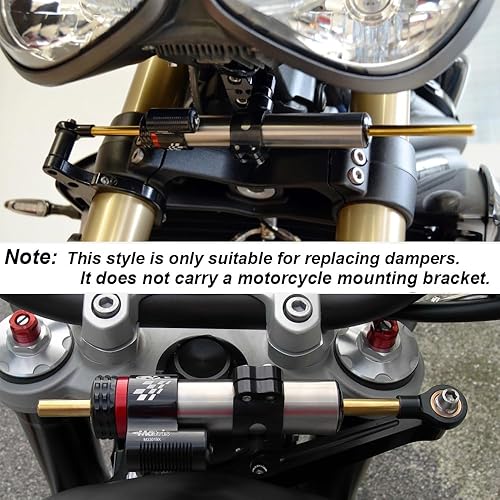 Miniatura 4 de Amortiguador de dirección de motocicleta para Bajaj Dominar 400 2017-2018 de fibra de carbono ajustable amortiguador de dirección estabilizador sin