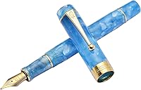 Vista 17 de Jinhao 100 - Pluma estilográfica de estilo clásico en celuloide, instrumento de escritura suave con punta #6, juego de pluma con convertidor