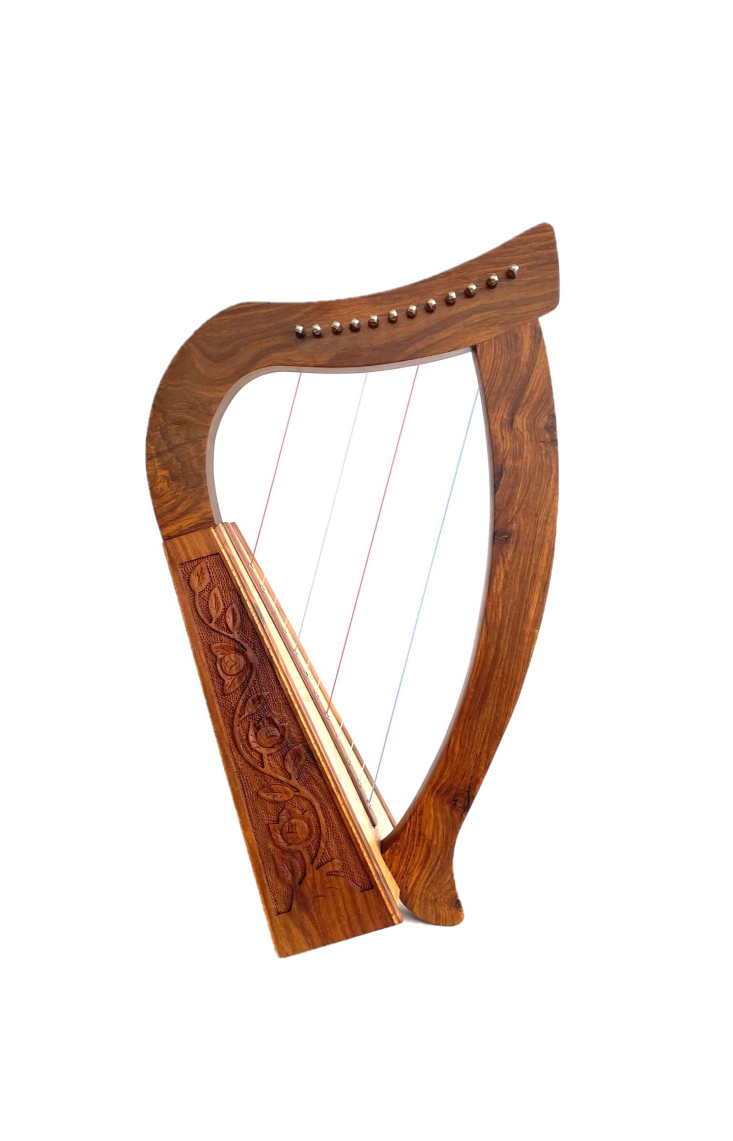 Uzman - Harpe celtique 12 cordes - Avec clé d'accordage - Cordes de rechange - Harpe pour bébé idéale pour les débutants - Harpe débutante pour enfants - Fabriquée à la main