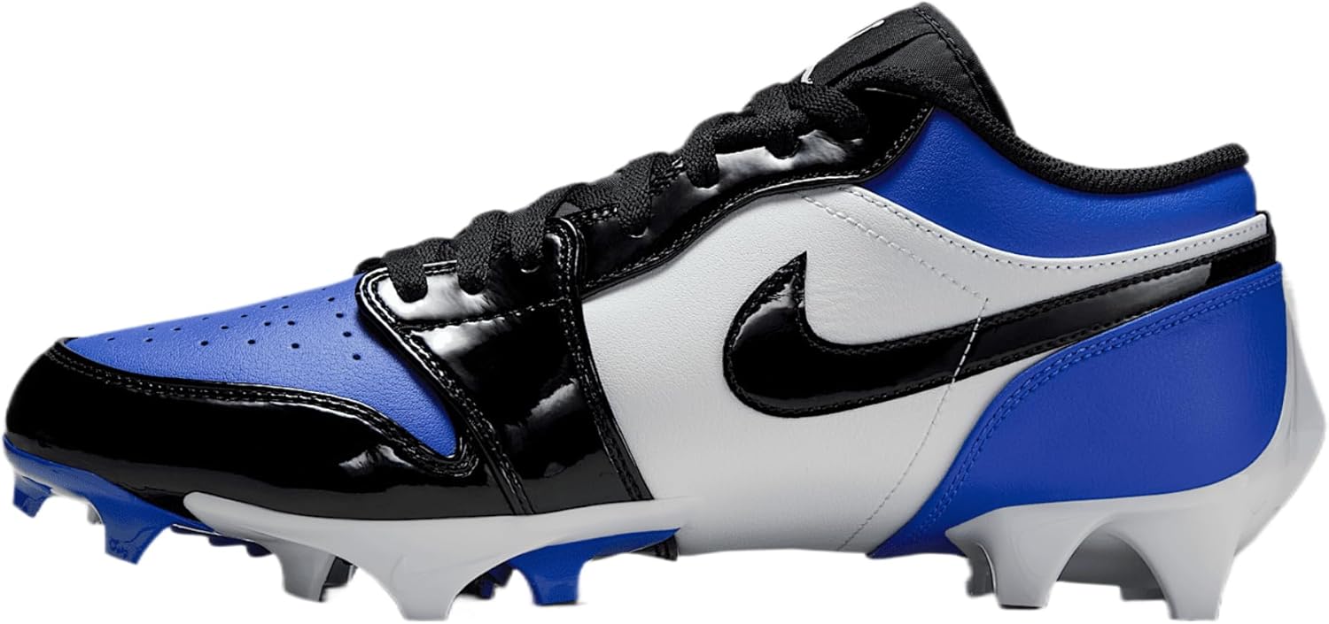 Jordan 1 Low TD Men's Football Cleat (FJ6245-401, Game Royal/White/Black) Size 8.5