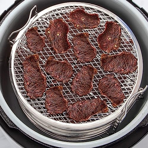 SPORTARC Dörrregal für Lebensmittel, 5-lagiges Luftfritteuse-Gestell, stapelbares Dörrregal aus Edelstahl für Obst, Gemüse, Kräuter und Fleisch – Bild 7