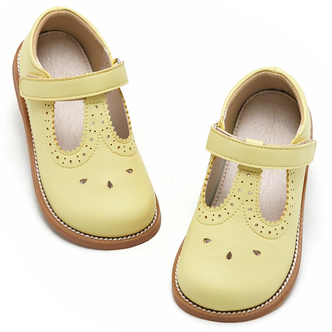 GINFIVE Toddler Girls Mary Jane School Oxford Dress Flat Shoes for Wedding