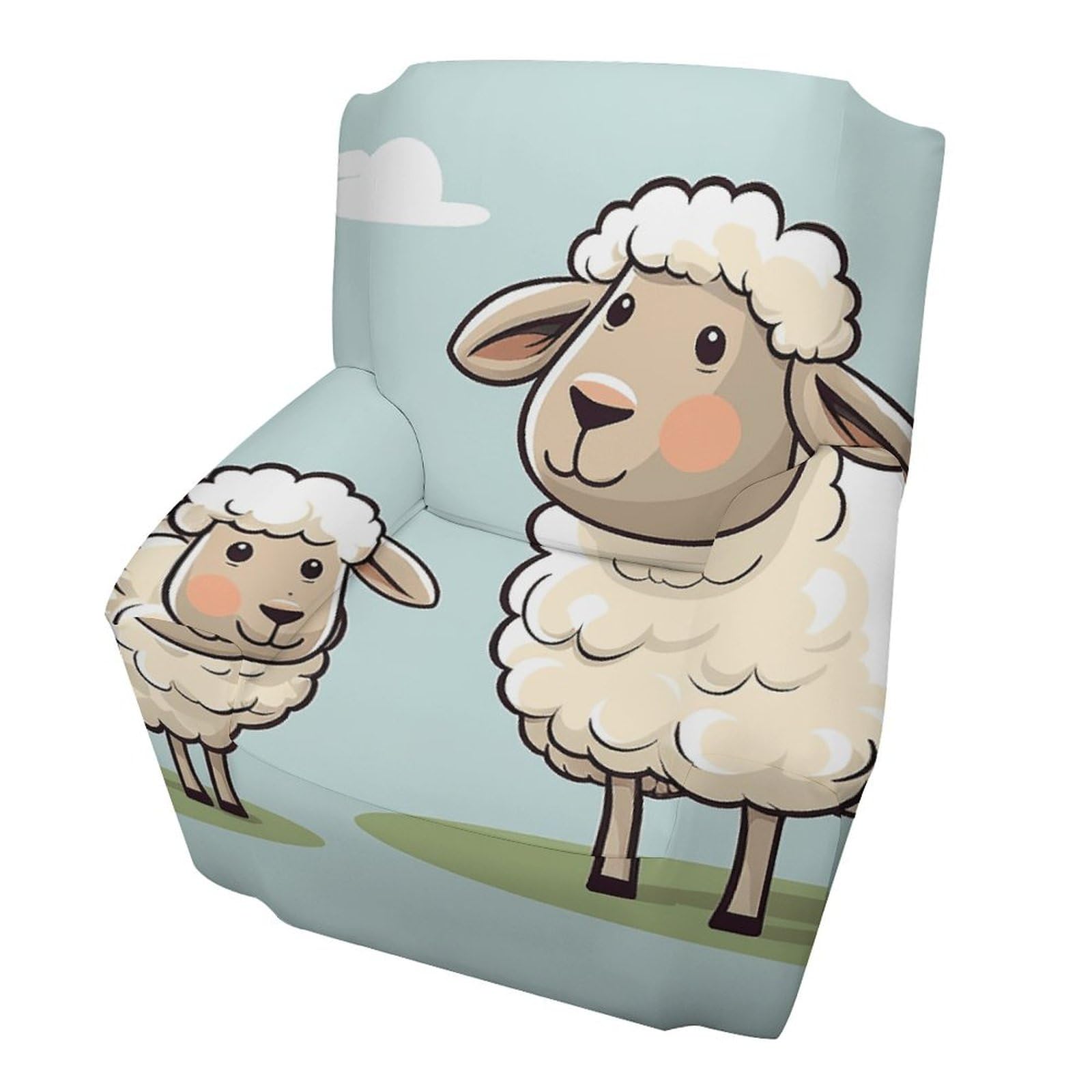 Housse de protection pour canapé simple imprimé moutons