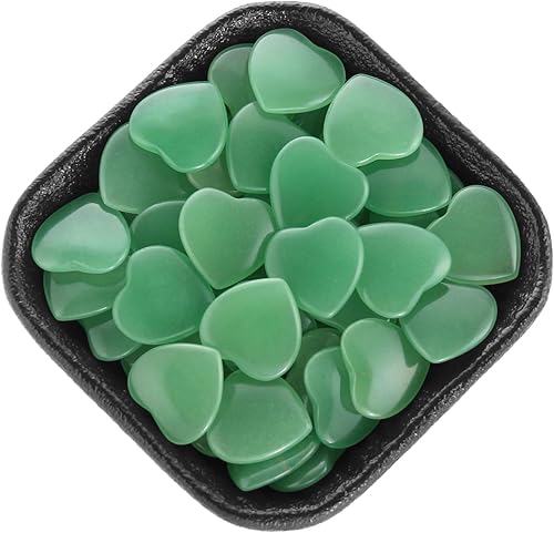 Miniatura 2 de 20 paquetes de cristales de aventurina verde natural pulidos, cristales y piedras curativas de cuarzo a granel para Wicca, Reiki, energía curativa