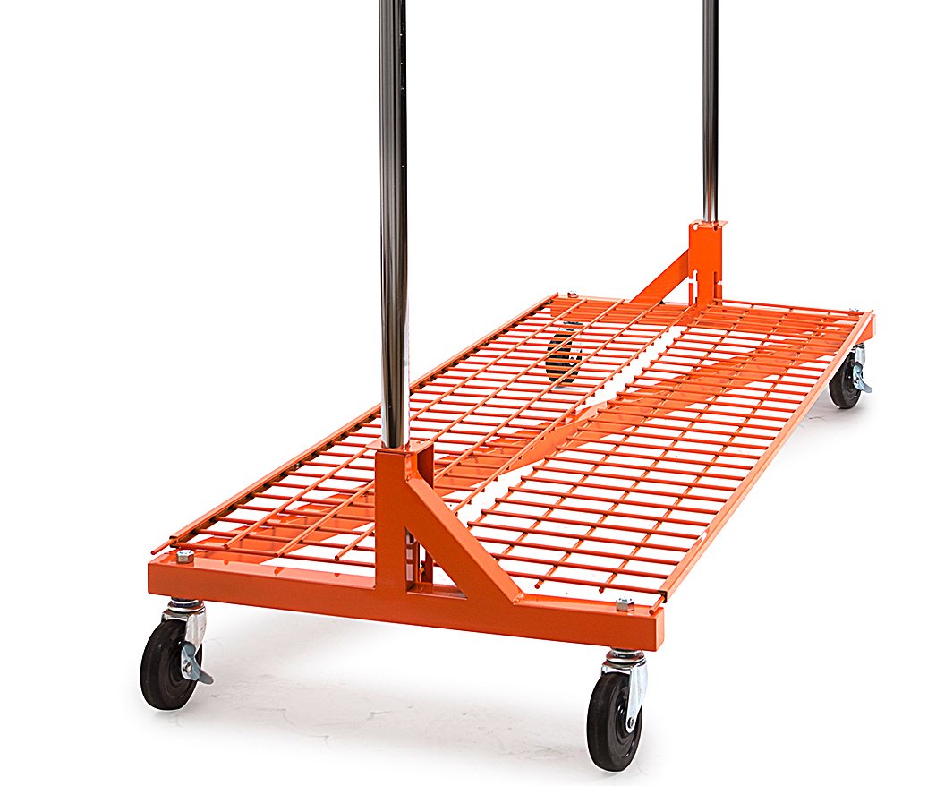 Only Garment Racks Z Rack Base Shelf - Heavy Duty Two Piece Design Folding Wire Base Shelf for Z Racks - OrangeQ