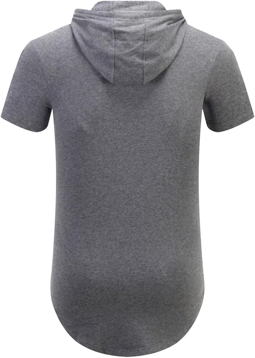 Aiyino Men's S-5X Short Sleeve Fashion Athletic Hoodies Sport Sweatshirt Hip Hop Pullover - Image 4