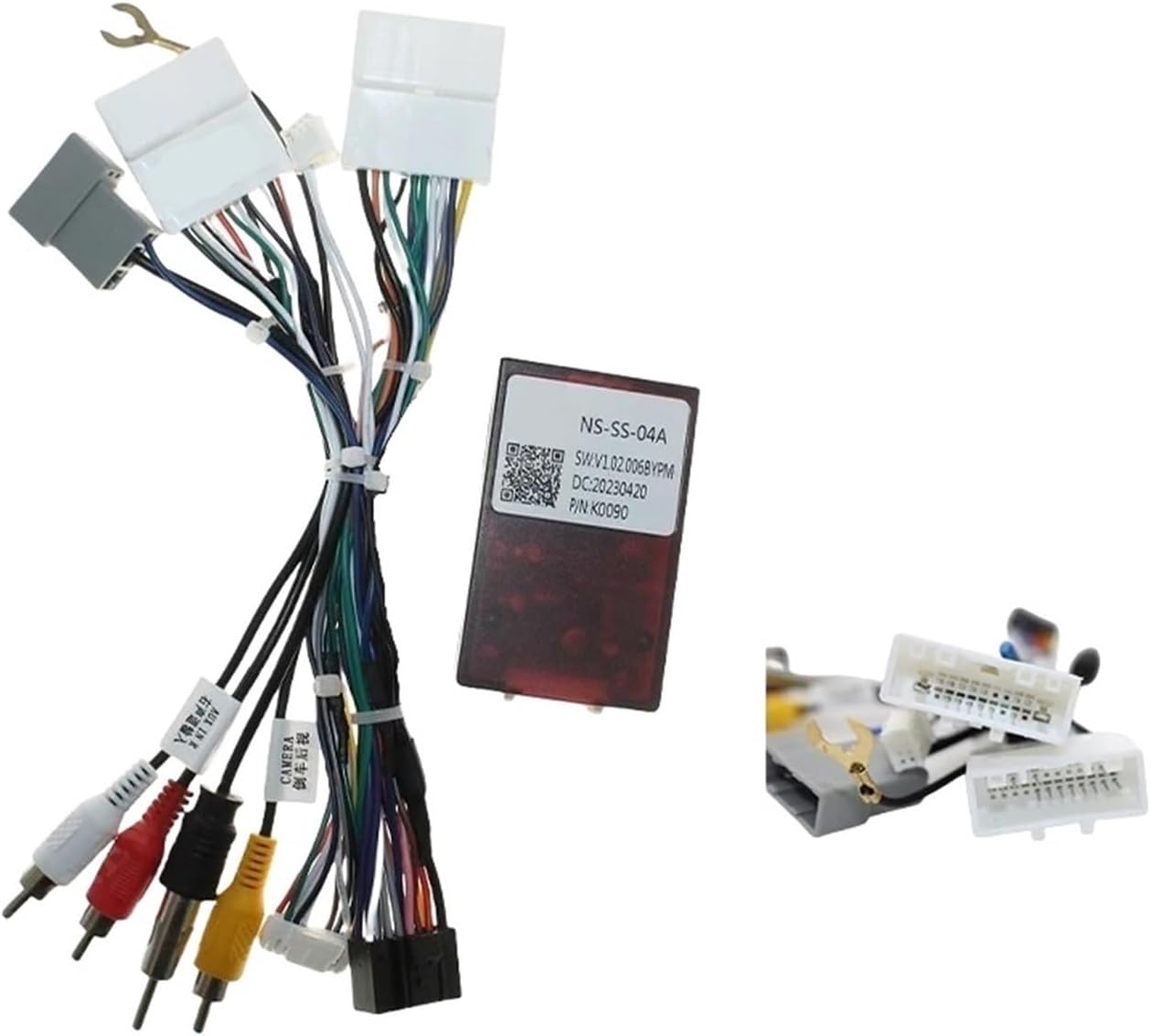 Car 16pin Audio Wiring Harness With Box Compatible For Nissan X-TRAIL High Level Tirm Aftermarket Stereo Installation Wire(Cable Canbus)