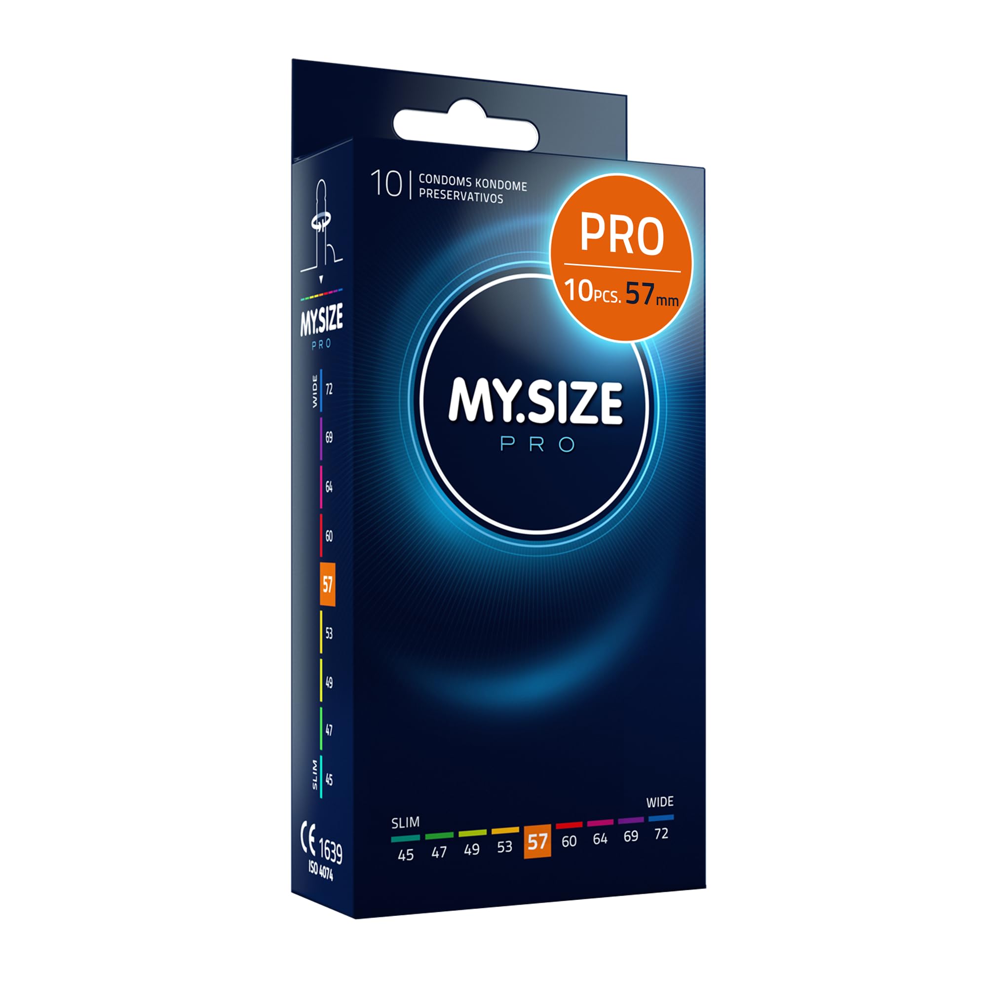 MY.SIZE PRO Condom Size 4, 57 mm, 10 Condoms - Perfect fit and a Suitable Size for Everybody