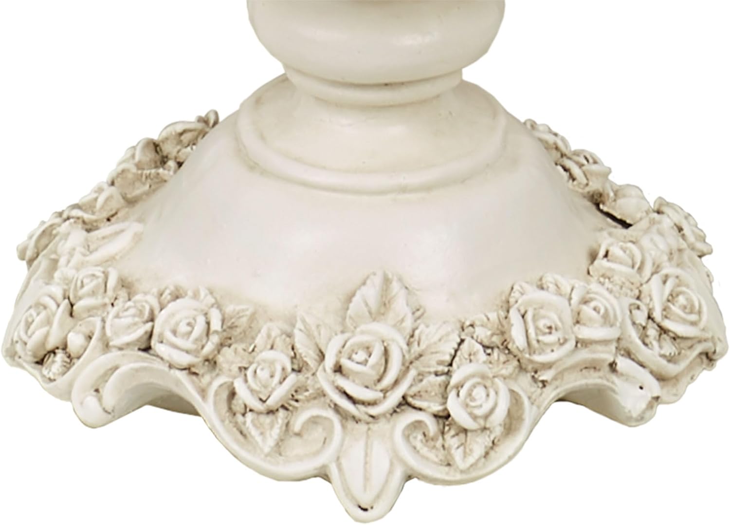 Touch of Class Victoria Rose Antique Ivory Covered Jar for Bathroom or Vanity Area