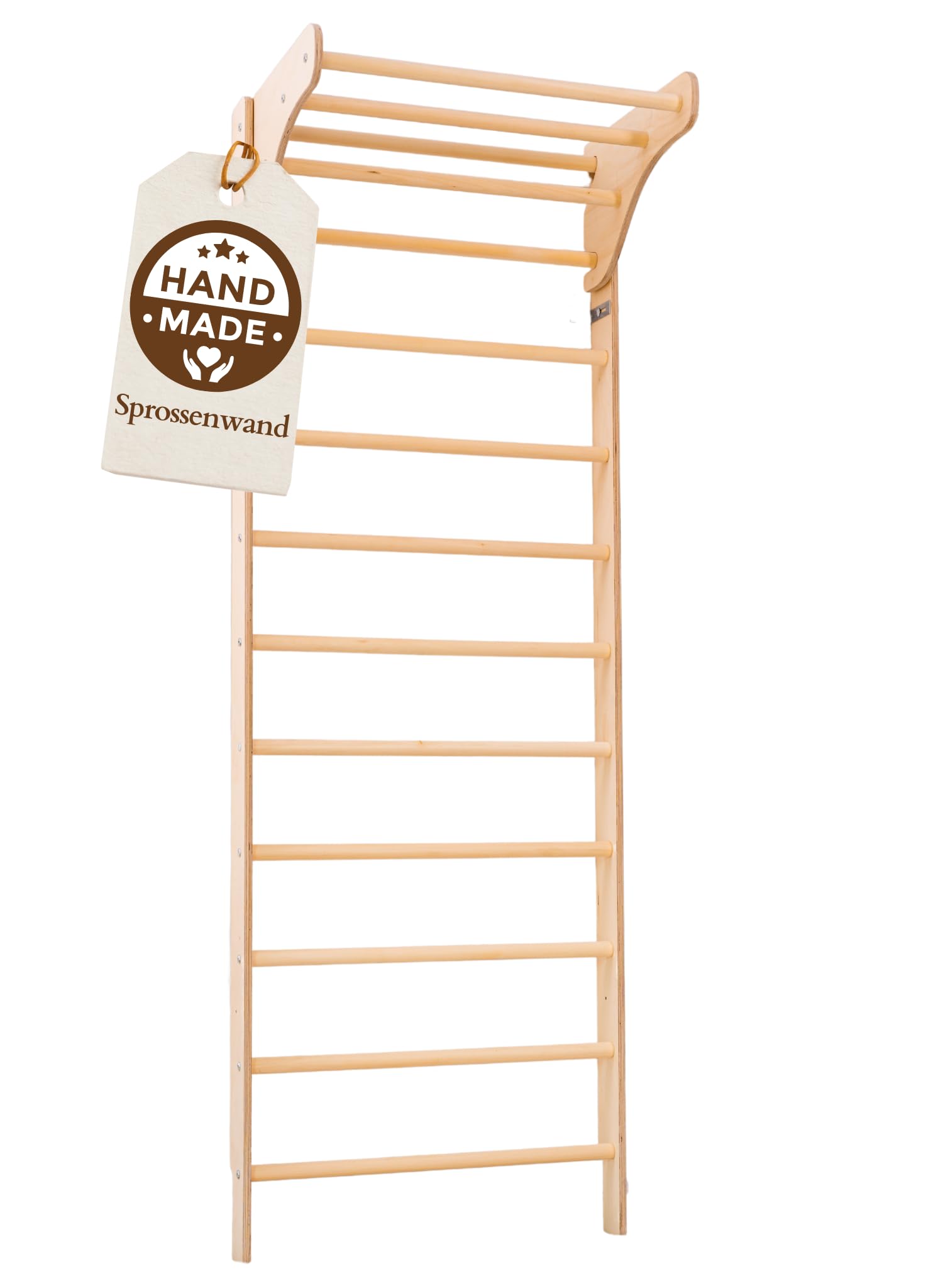 WoodsCraft Sprossenwand für Kinderzimmer | Holz Kletterwand für Kinderzimmer | Klettergerüst Indoor & Turngeräte für Kinder | Indoor Spielgeräte | Wall Bars für Kinder Klettern Indoor