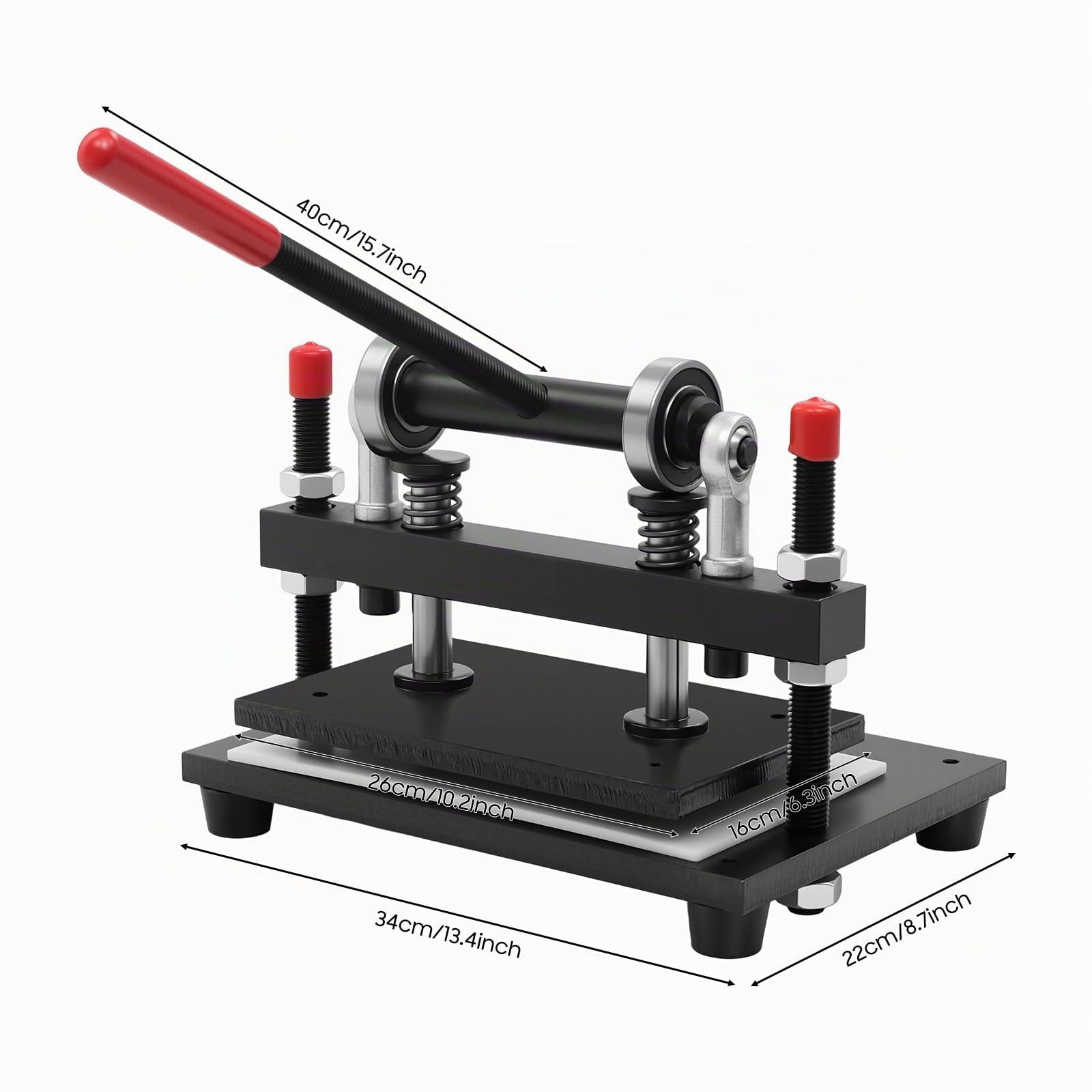 Machine manuelle de découpe en cuir, presse à tôles en acier de 12 mm, machine à embosser et à poinçonner, machine de découpe et d’embossage pour cuir, plastique, PVC, caoutchouc, papier, plaques en
