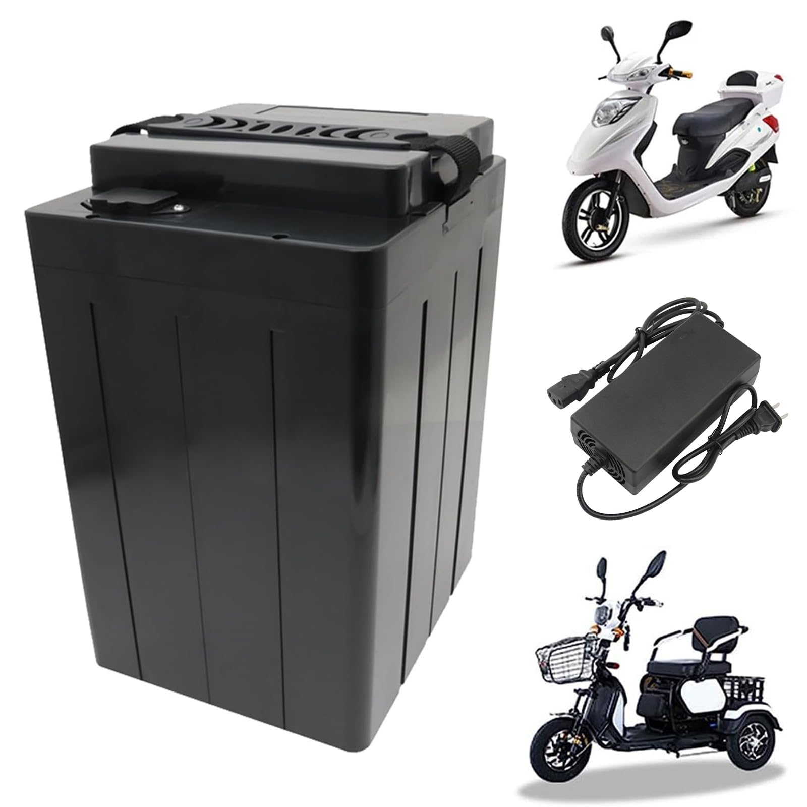 Baterías para Motocicletas eléctricas de 48 V, 60 V y 72 V, batería de Litio de 20 Ah, 25 Ah y 30 Ah, batería para Patinete eléctrico con asa portátil para Triciclo eléctrico.