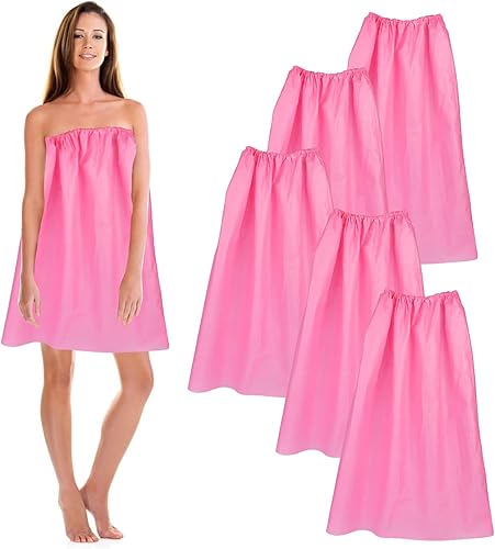 10 piezas desechables de spa envoltorio de baño no tejido desechable Spa Wrap bata de baño sauna falda de baño sudor vaporizador, Blanco(Thick White)