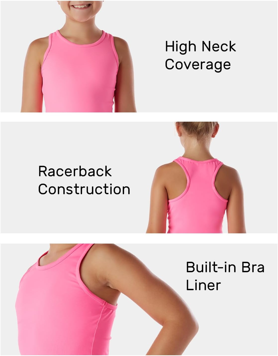 Liakada Girls Basic Tank Top – Dance, Gym, Yoga, Cheer! - Image 3