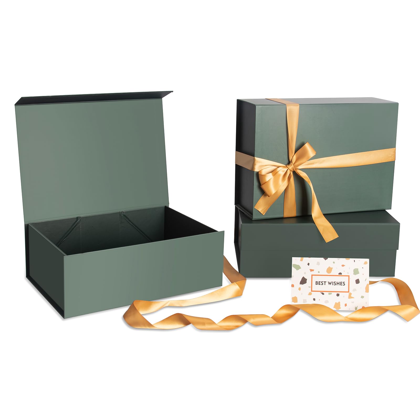 Amazon.co.jp: NOVELTYBOXUSA グリーンギフトボックス 9x7x4インチ