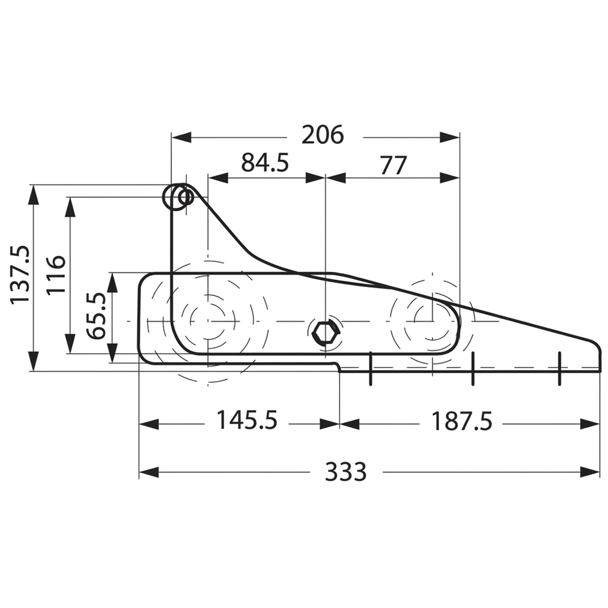 ARBO-INOX Bugrolle mit Wippe – Edelstahl-Ankerrolle – 33 cm für Boote