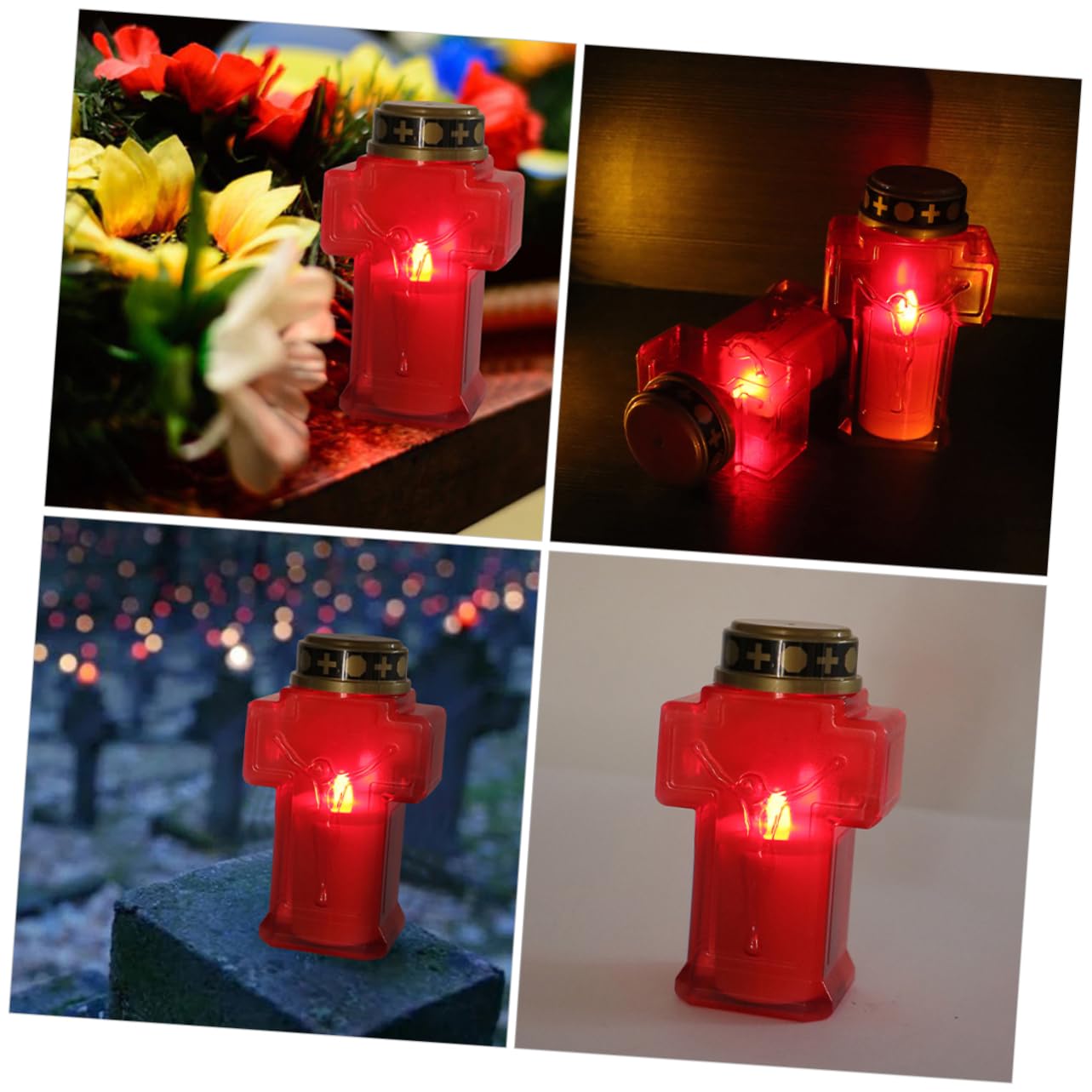 Gadpiparty 6stücke Flameless Grabkerzen Elektrische Gartenlichter Für Friedhof Und Außenbereich Wetterfest Tragbar Mit Realistischer Kerzenoptik Und Spirituellem Design