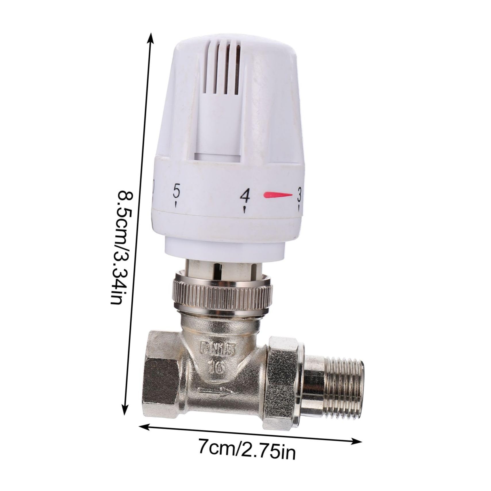 Valvola Termostatica per Radiatore a 2 Vie in Ottone | Controllo Automatico della Temperatura, per Impianti a Pavimento, Finitura Resistente All’usura